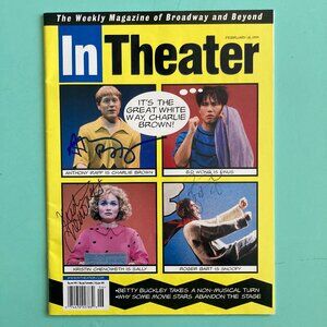You're a Good Man, Charlie Brown In Theater Magazine KRISTIN CHENOWETH +2 Signed